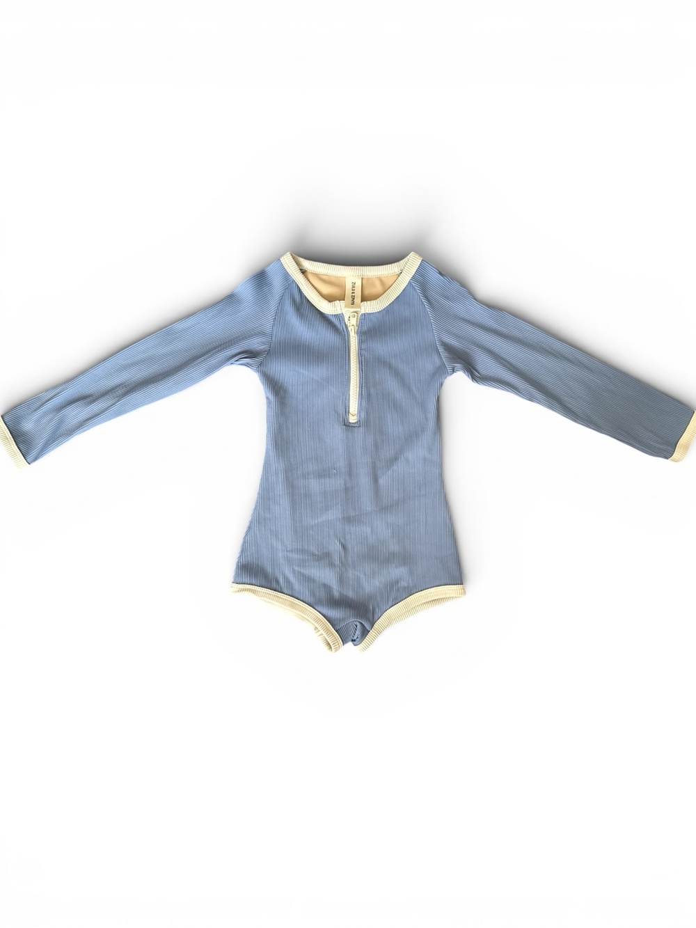 Zulu & Zephyr Mini Ribbed Rashie Size 6 Blue Long Sleeve